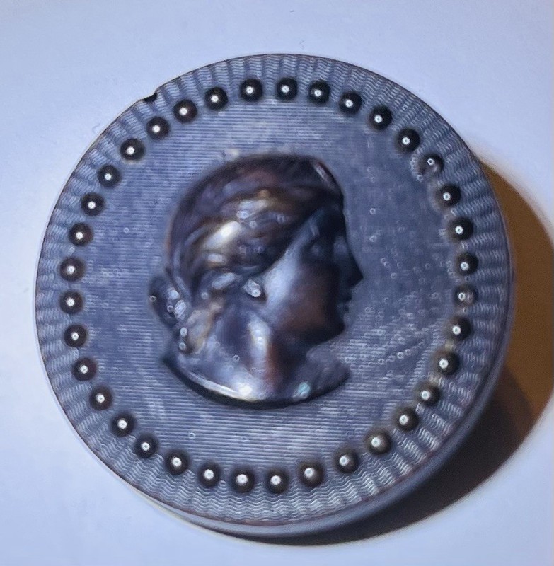 Ex rare Antique CLASSICAL LADY CAMEO, Ca., 1880s/1890s, Backmarked”Paris”