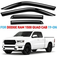 Side Window Deflectors Rain Guards for 2019-2027 Dodge RAM Quad Cab