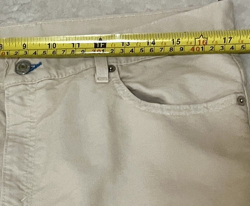 Levi's 577 Capri Jeans Womens 14 Ivory Relaxed Wide Leg.Y2K,Vintage, Summer - Picture 9 of 13