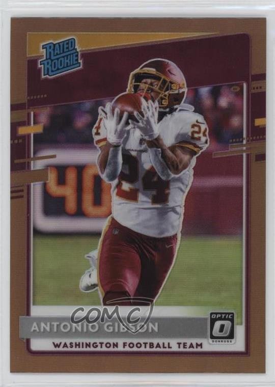 2020 Panini Donruss Optic Rated Rookies Bronze Prizm Antonio Gibson #185 d4m