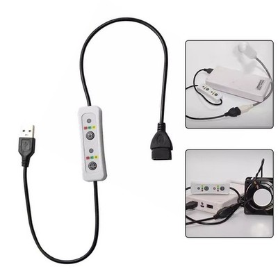 USB Zeitschaltuhr Schalter Kabel 60cm mit 3 Stunden Timer für USB Beleuchtungsg