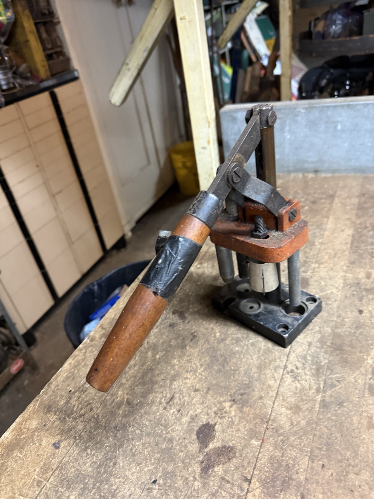 Vintage Old Lyman Shotgun Ammo Reloading Hand Operated Die Press Tool Parts USA