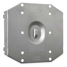 Raco 702R Box Cover, Octagon Box Type, 2 Gang, Galvanized Steel, Raised Cover