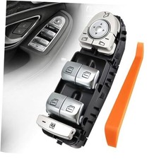 Power Master Window Switch Button Compatible with Mercedes-Benz C300 Black