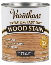 Varathane Premium Fast Dry Wood Stain Quart Traditional Pecan One Coat Coverage