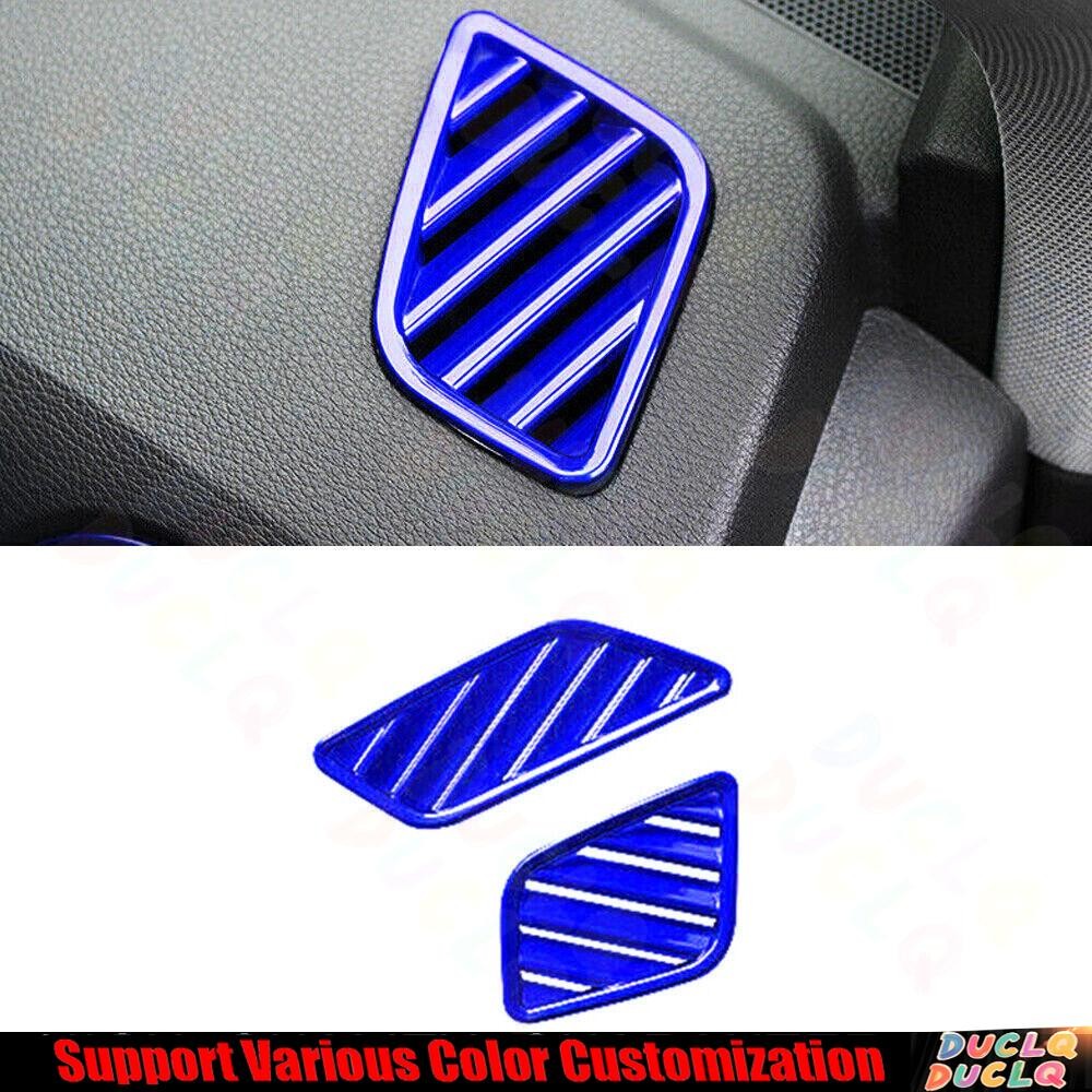 For Audi Q5 2018-2022 Bright Blue Car Dashboard L&R Air Outlet Vent Cover Trim