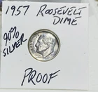 1957 PROOF Roosevelt Dime - 90 % Silver - Great Luster - CHEAP Shipping!