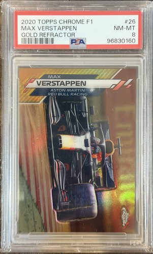 2020 Topps Chrome Max Verstappen #26 Gold Refractor 21/50 PSA 8