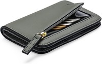 Geldbeutel Klein Leder Rfid-Schutz Zipper MüNzfach Damen Portemonnaie