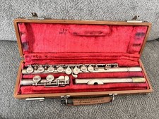 Vintage Antique Artley 18-0 Flute with case Silver Plated 323059