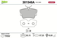 Bremsbelagsatz Scheibenbremse Expert Valeo 301546A FüR Opel Vivaro X83 Bus X82 3