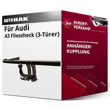 Für Audi A3 Fliessheck Typ 8L (Auto Hak) Anhängerkupplung horizontal abnehmbar