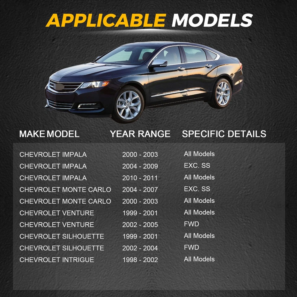 Par (2) ejes delanteros CV para Chevy Impala Buick Lacrosse Pontiac Grand Prix Foto 4 de 4