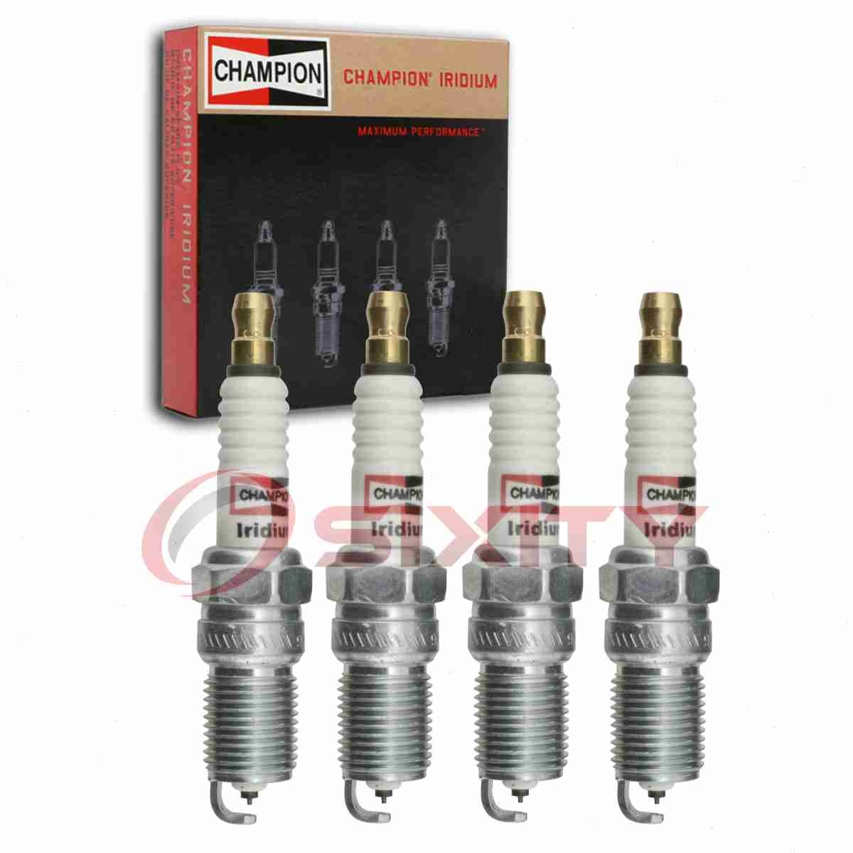 4 pc Champion Iridium Spark Plugs for 1984 Mercury Lynx 1.6L L4 Ignition kw