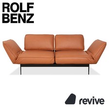 Rolf Benz Mera 386 Leder Zweisitzer Braun Camel manuelle Funktion Sofa Couch