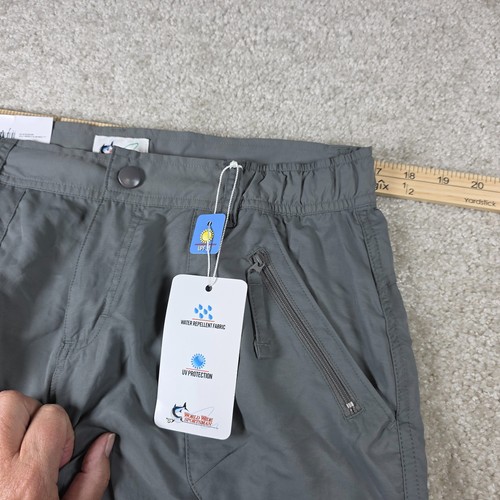 Pantalones cargo convertibles World Wide Sportsman para hombre M gris con cremallera senderismo nuevos con etiquetas - Imagen 7 de 8