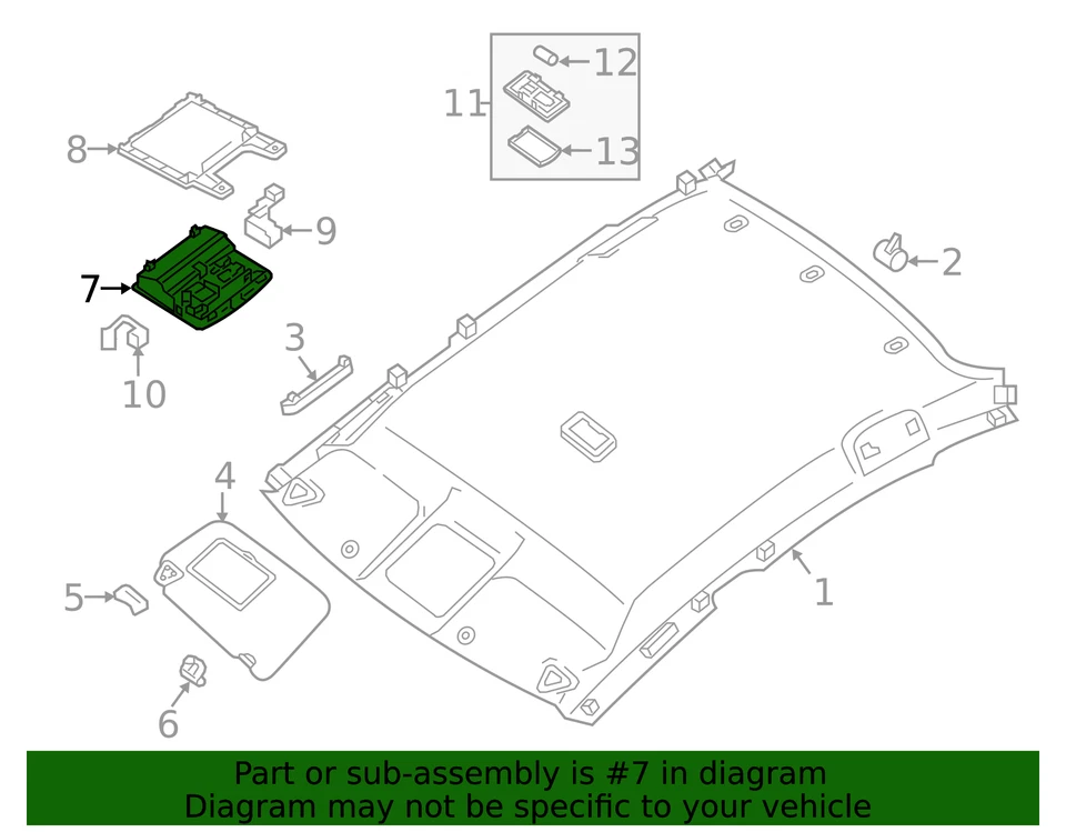 正品日产地图灯总成 26430-6HB1A — 第 2/2 张图片