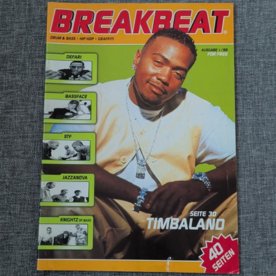 BREAKBEAT Magazin Ausgabe 3/99 1999 Timbaland Cover Hip-Hop Graffiti DE