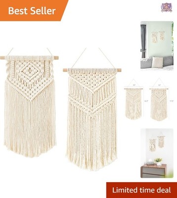 Macrame Wall Hanging Decor Small Woven Tapestry Boho Indoor Home Art