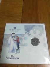 2021 Royal Mint The Snowman 50p Fifty Pence BUNC Coin Pack (christmas card)