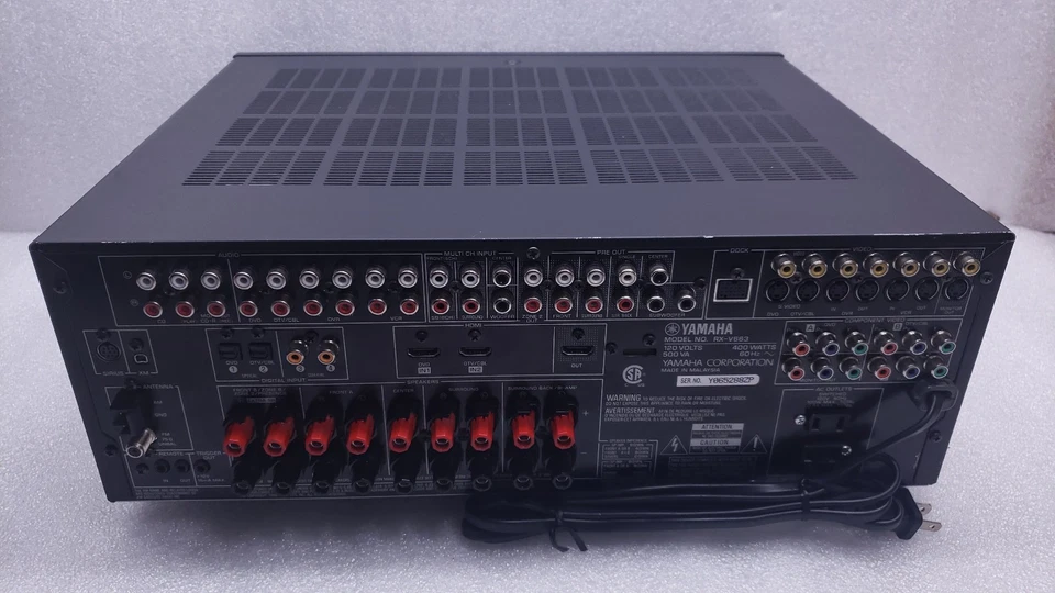 Yamaha RX-V663 7.2 Channel Natural Sound Home Theater Receiver #99 - Image 3 of 4