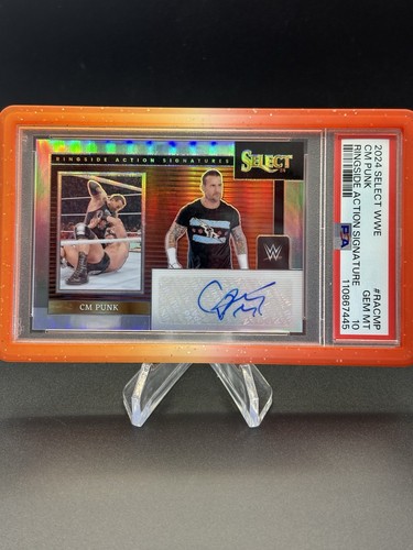 CM Punk #RA-CMP 2024 Panini Select WWE Ringside Action Signatures card