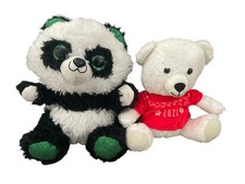 Ty Beanie Boos 6” Yumi the Panda Bear & hallmark fluffy teddy bear