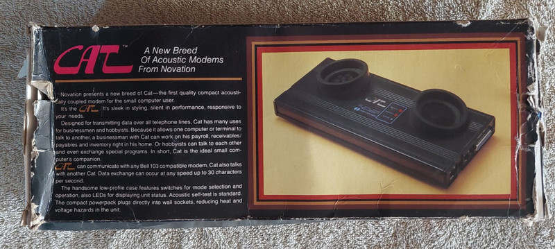 Vintage Novation CAT Modem w/ Original Box CAT 490190