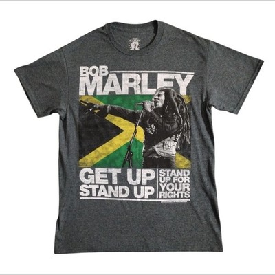 Bob Marley T Shirt Herren M Grau Jamaica Collection Get Up Stand Up Zion Music 2010
