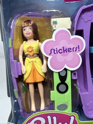 2003 Polly Pocket Mattel #B3517 LILA GROOVY GETAWAY SUITCASE