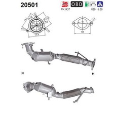 Katalysator AS 20501 für FORD KUGA 2 DM2 VAN EcoBoost 4x4