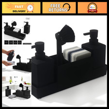 Soap Dispenser Set with Sponge Holder for Kitchen - Easy Pump, Stylish Design