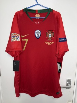 Neu mit Etikett Nike Portugal 2018/19 Fußballtrikot Ronaldo CR7 NationS League Finale XL