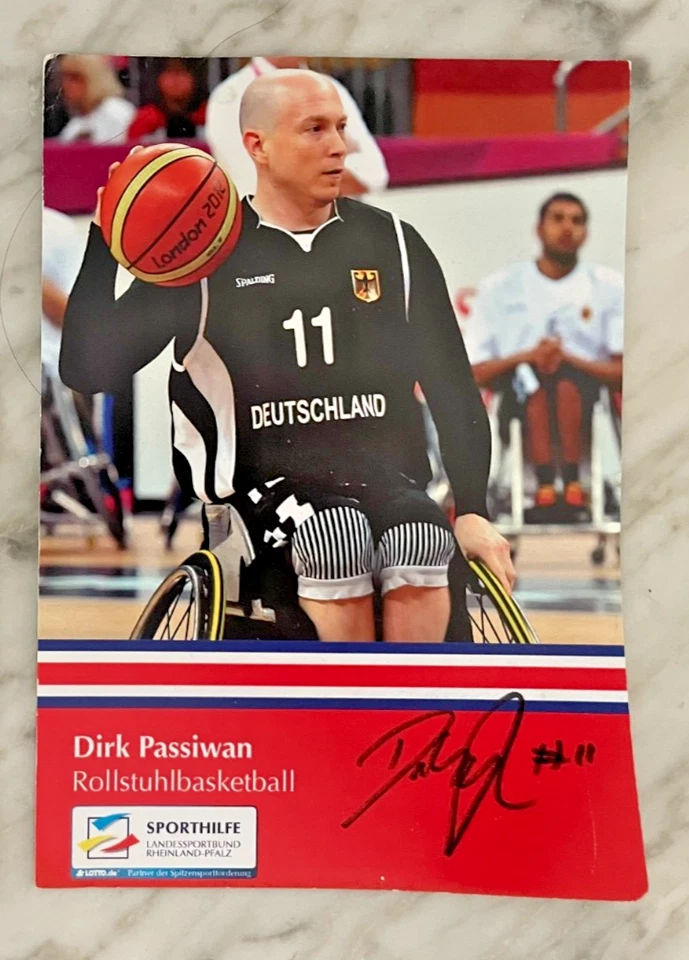 DIRK PASSIWAN Original Deutschland Autogramm Basketball Rollstuhl Fan Sport - Bild 1 von 1