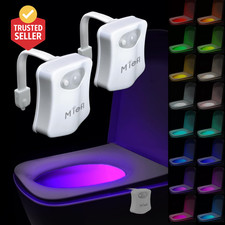 Toilet Light Motion Sensor 16 Colors Changing 2 Pack ,Led Glow Bowl inside Toil