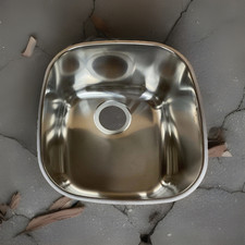 SS Stainless Steel Undermount Bar Sink 15 1/4 X 14 1/8 X 9 Deep.