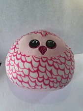 TY SQUISH-A-BOOS Pillow Plush Pinky Owl 8" Toy Soft  2021 Beanie Rare 