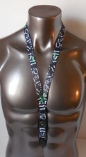 Nike Neck Premium Lanyard Detachable Clip White/Black/Electric Green