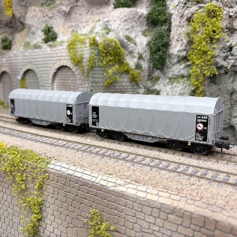 Wagons fret type Shimmns AAE CD ROCO 660014 pour réseau ferroviaire H0
