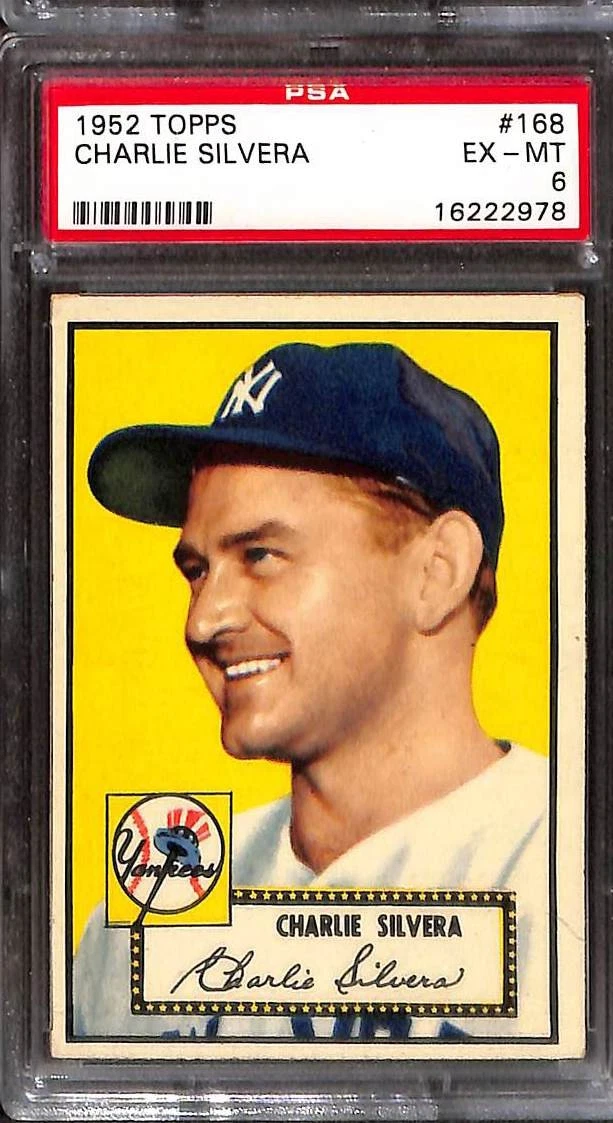 Deal for 1952 Topps #168 CHARLIE SILVERA PSA 6 EX-MT 16222978