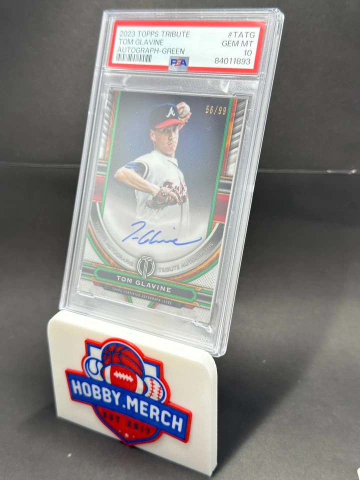 RARE 2023 Topps Tribute - Tribute Autographs Tom Glavine Auto /99 PSA 10 POP 2! - Image 3 of 4