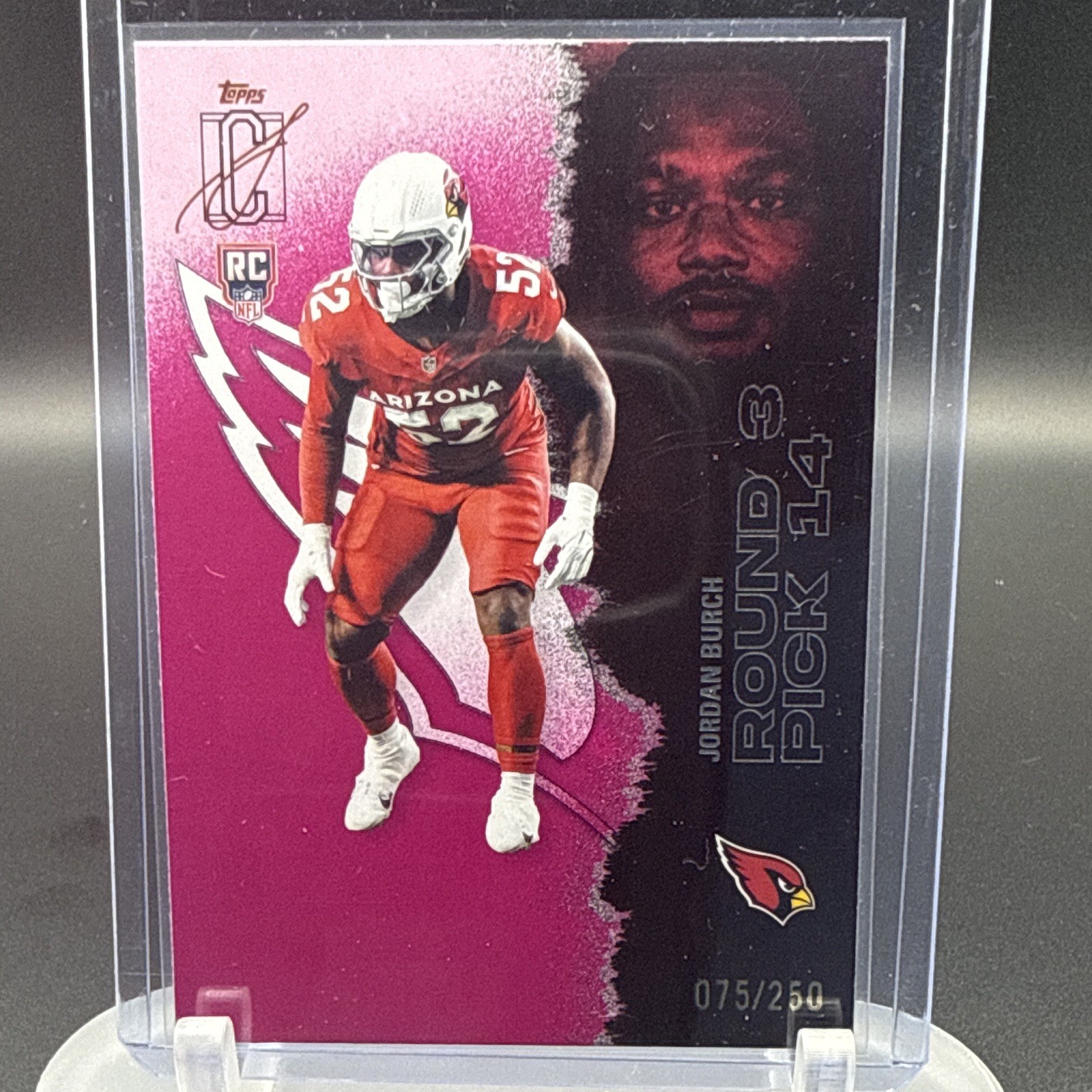 2025 Topps Signature Class Will Johnson RC Magenta /250 #135 Arizona Cardinals