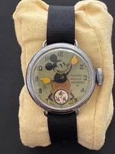 Vintage Original 1935 Ingersoll Mickey Mouse Watch Not Working -Hands Move