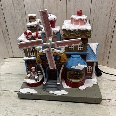 Carole Towne Tangie's Bake Shop Animatronic Lighted Musical Christmas Village
