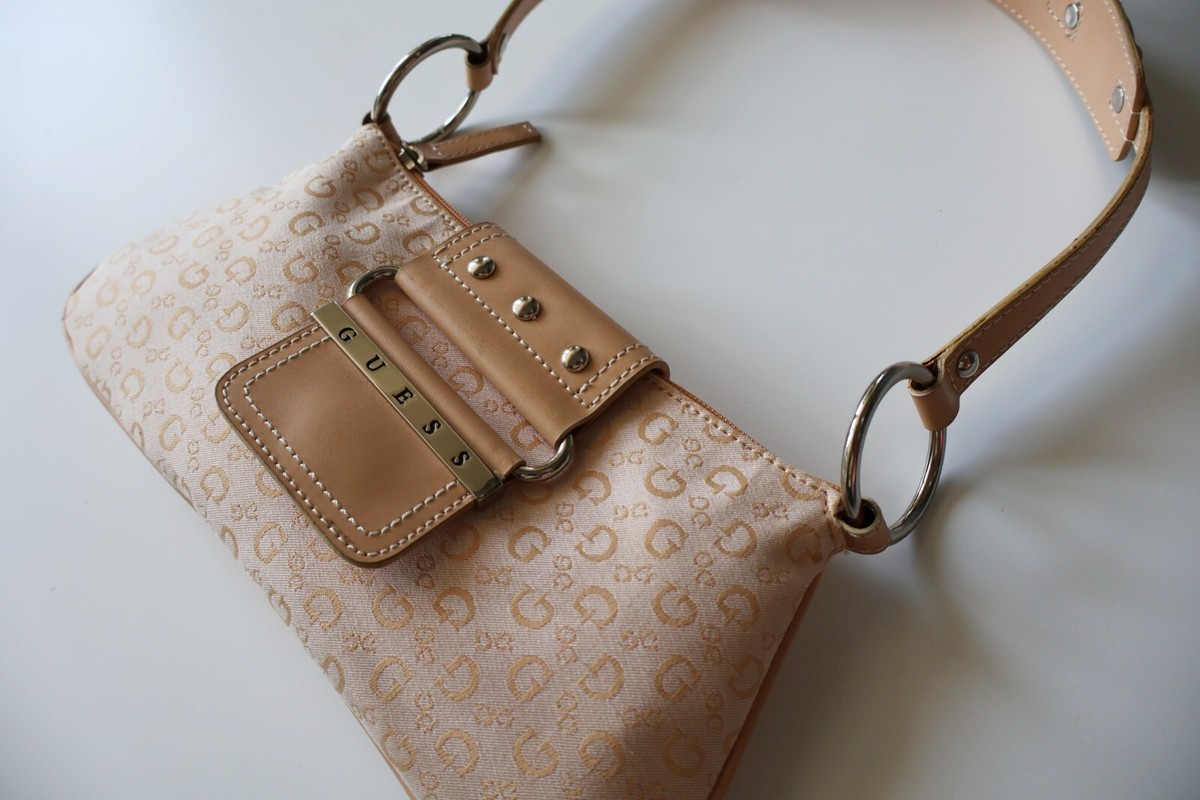 GUESS vintage Y2K peach/beige women's Handbag