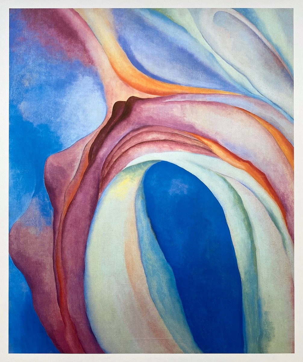 GEORGIA O'KEEFFE RARE 1980'S LITHOGRAPH PRINT POSTER 