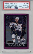 2021 O-PEE-CHEE PLATINUM PREVIEW MATTE PINK CONNOR MCDAVID OILERS PSA 10 LOW POP