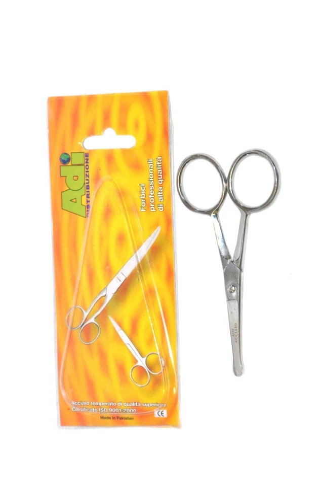 6 PAIA DI FORBICINE PUNTA TONDA PER MANICURE TOELETTE BIMBO MERCERIA 3.5 POLLICI - Immagine 2 di 2