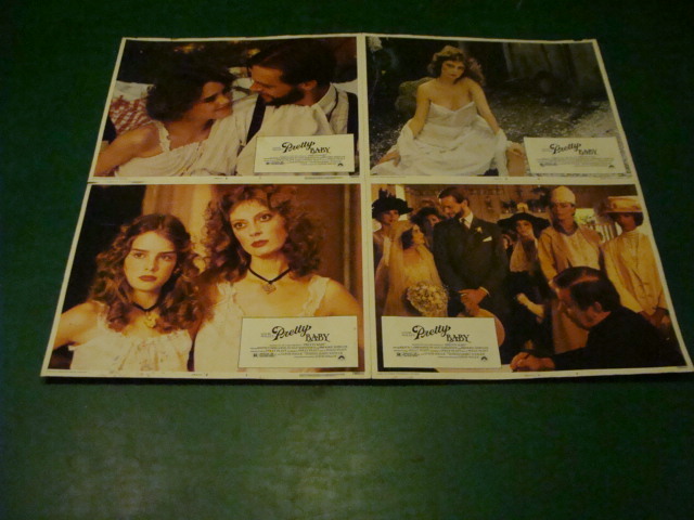 original group of 4 Lobby Cards taped together: 1978 Louis Malle's PRETTY BABY