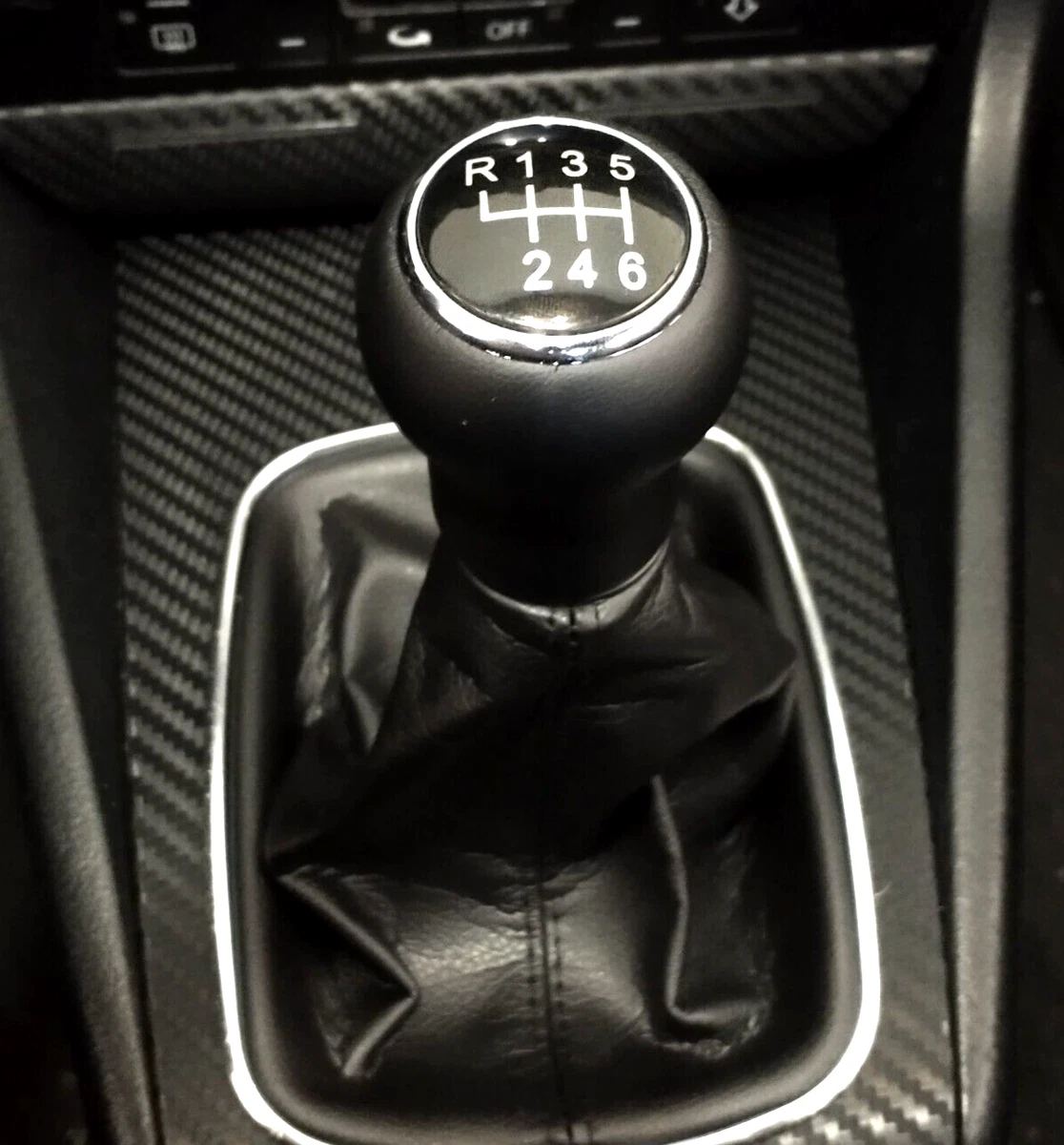 AUDI B5 S4 C6 A6 D2 A8 SHIFT KNOB WITH BOOT 6 SPEED SCREW ON TYPE M12X1.5